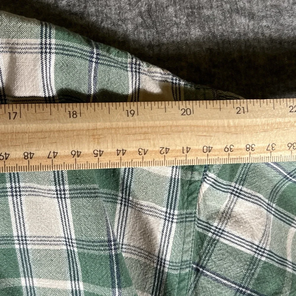 Browning Green Plaid Button Down Short Sleeve 100%‎ Cotton Super Naturals Mens L